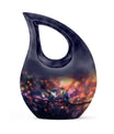 10 Inch Cross Drop Humming Bird Urn 