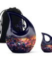 10 Inch Cross Drop Humming Bird Urn 