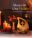 10-inch Cremation Hummingbird Cross Drop urn