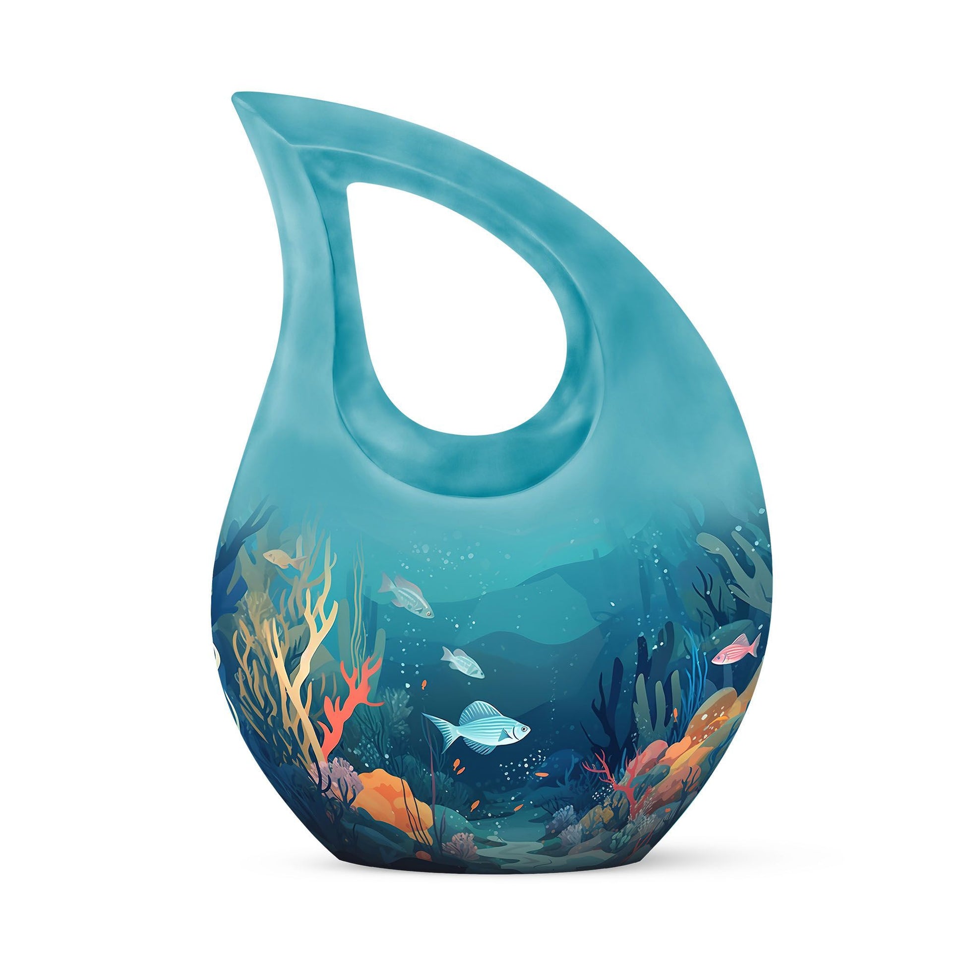 10-inch Fish In Ocean Urn,