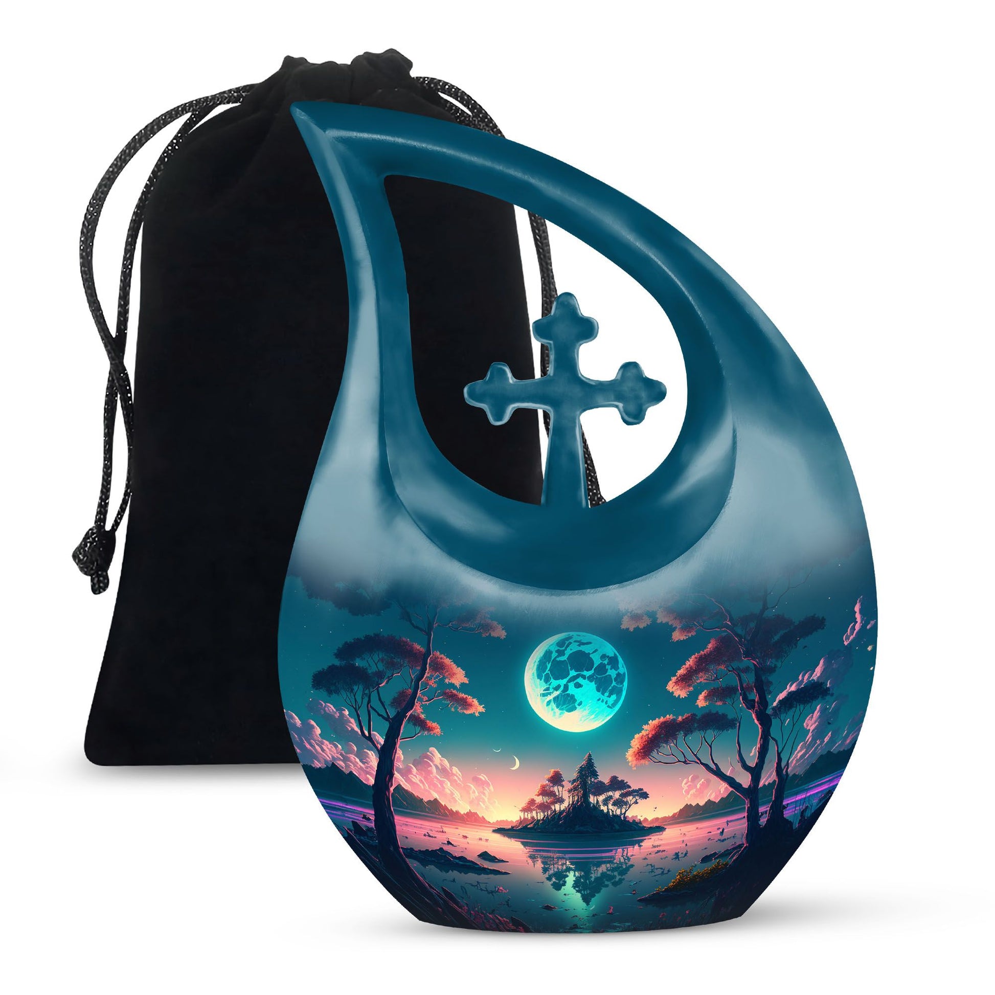 Blue Full Moon urn 