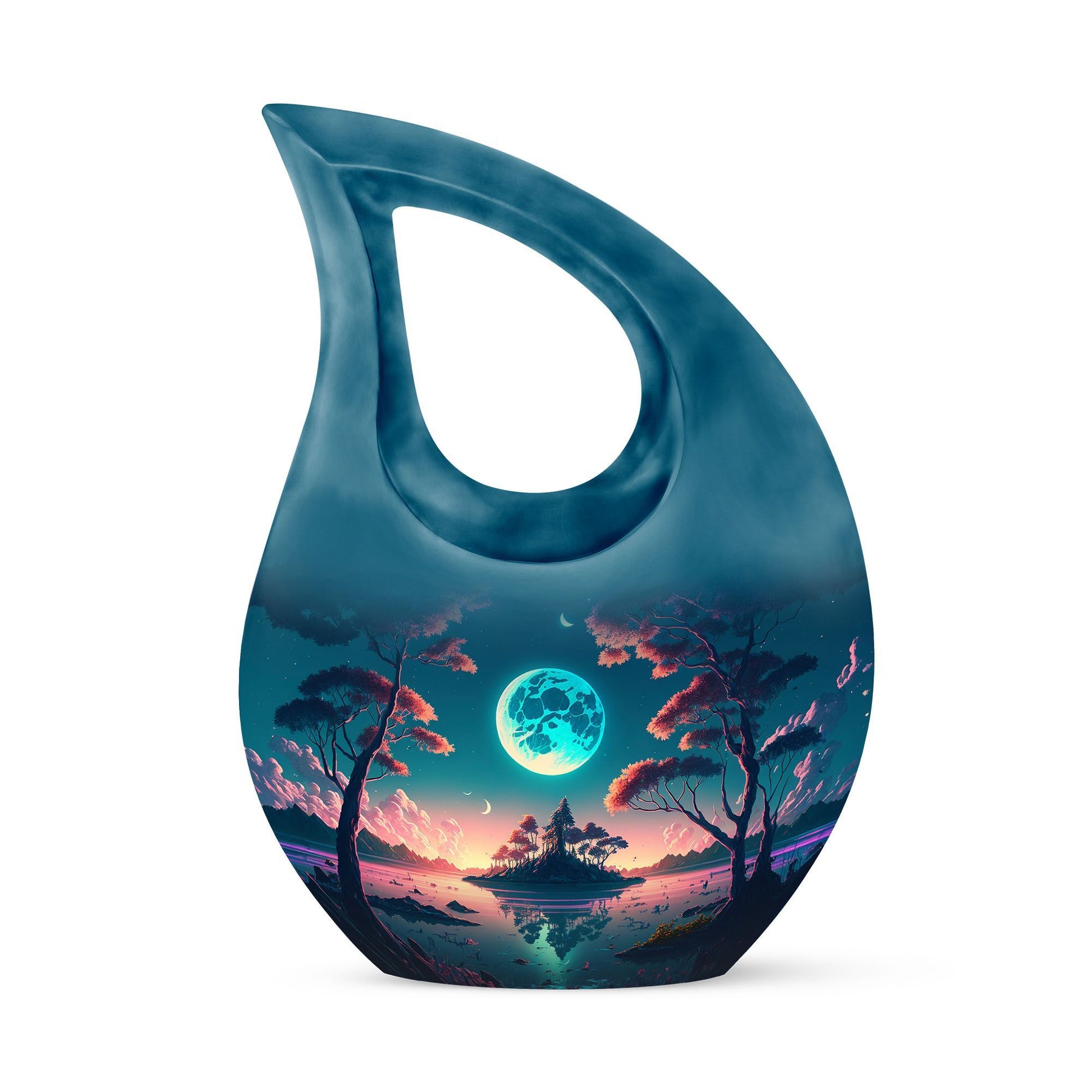 Blue Full Moon urn 