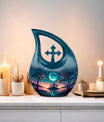 Blue Full Moon urn 