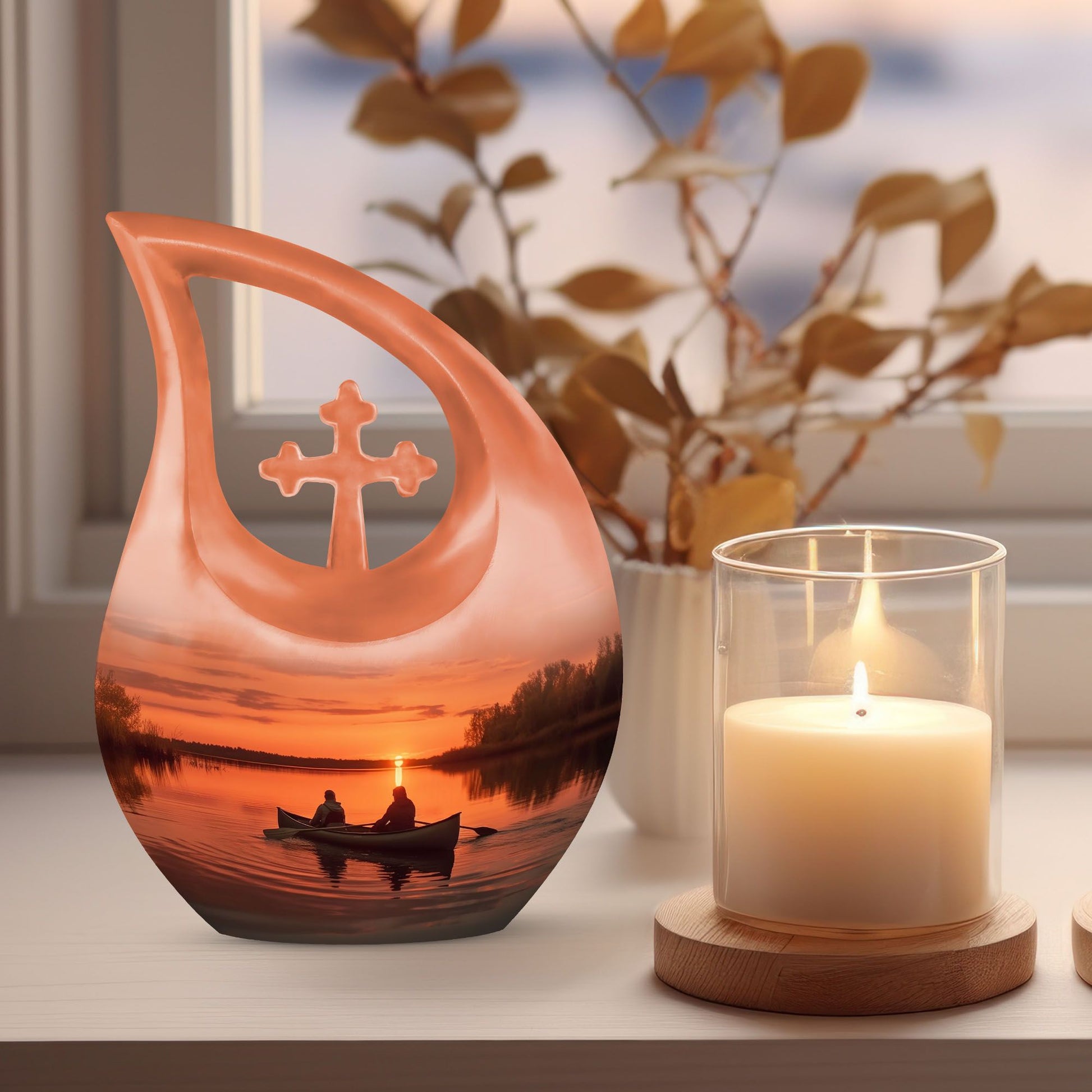 Boating In Sunset Urn