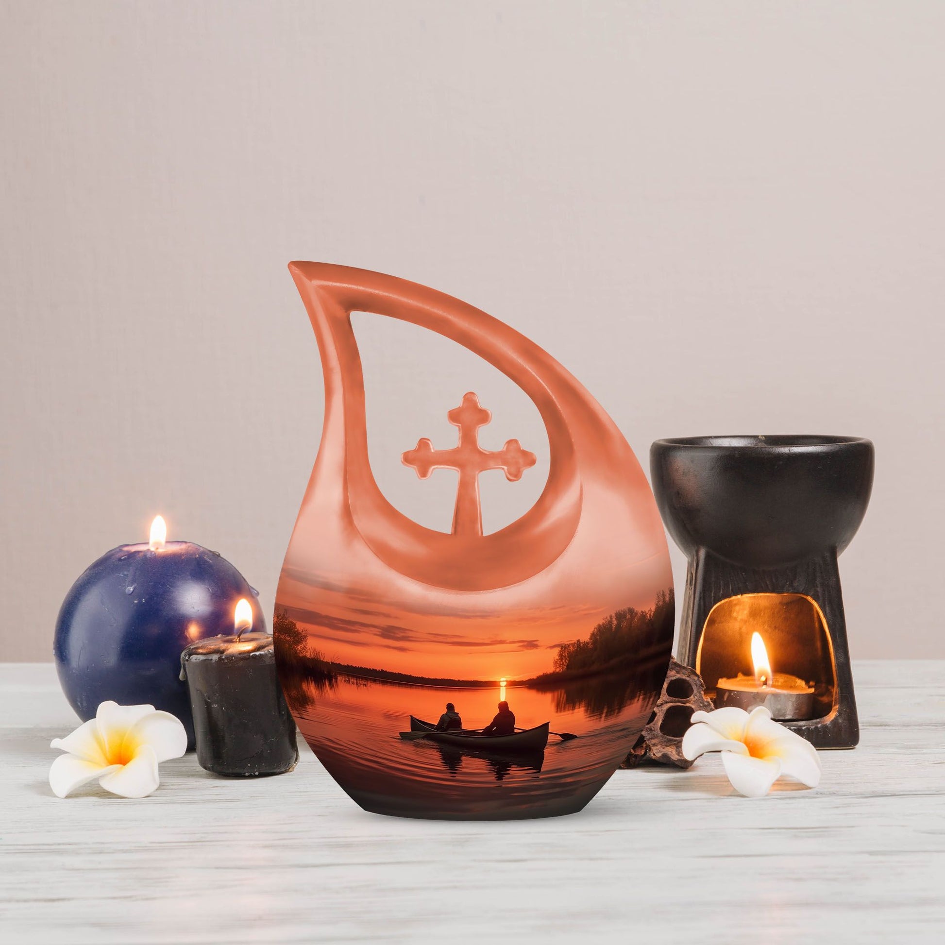 Boating In Sunset Urn