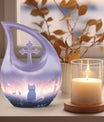 The Sorcerer's Cat themed Cross Drop Companion Urn, 