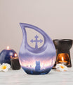 The Sorcerer's Cat themed Cross Drop Companion Urn, 