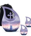 The Sorcerer's Cat themed Cross Drop Companion Urn, 