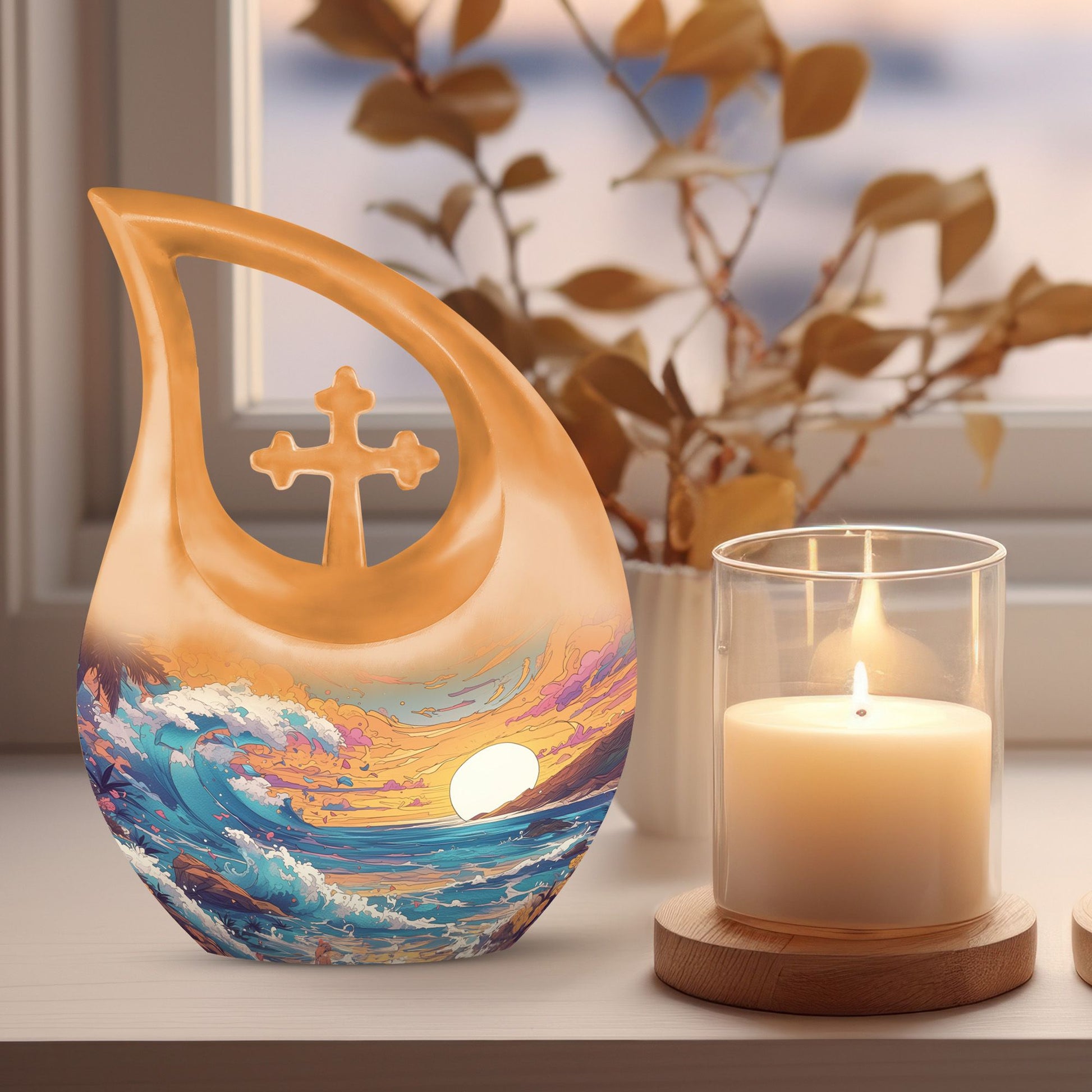 10-inch Idyllic Sunset Urn 