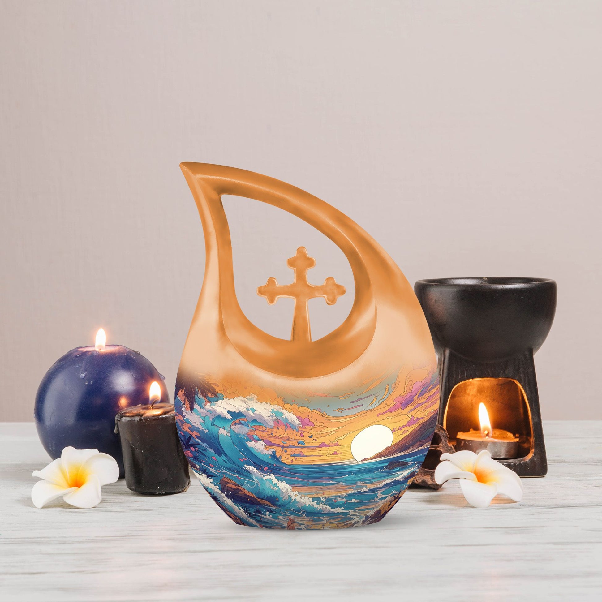 10-inch Idyllic Sunset Urn 