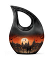 Lion-themed Cross Drop Aluminium urn 