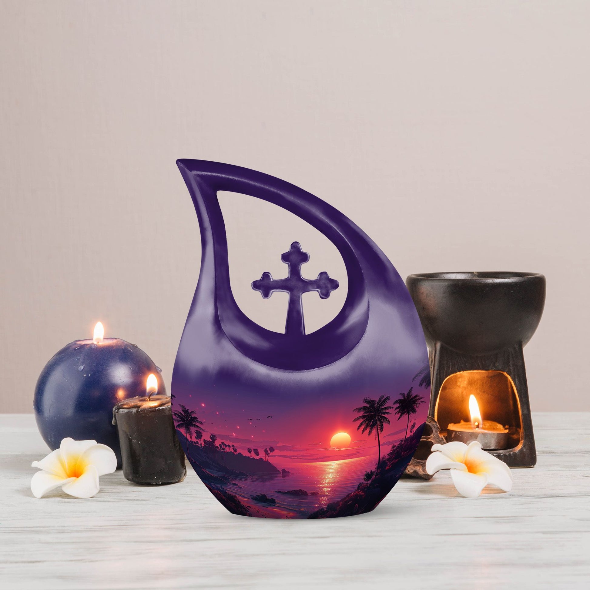 10-inch Crimson Moon Urn