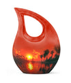 10 Inch Crimson Moon Urn 