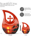 10 Inch Crimson Moon Urn 