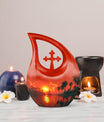 10 Inch Crimson Moon Urn 