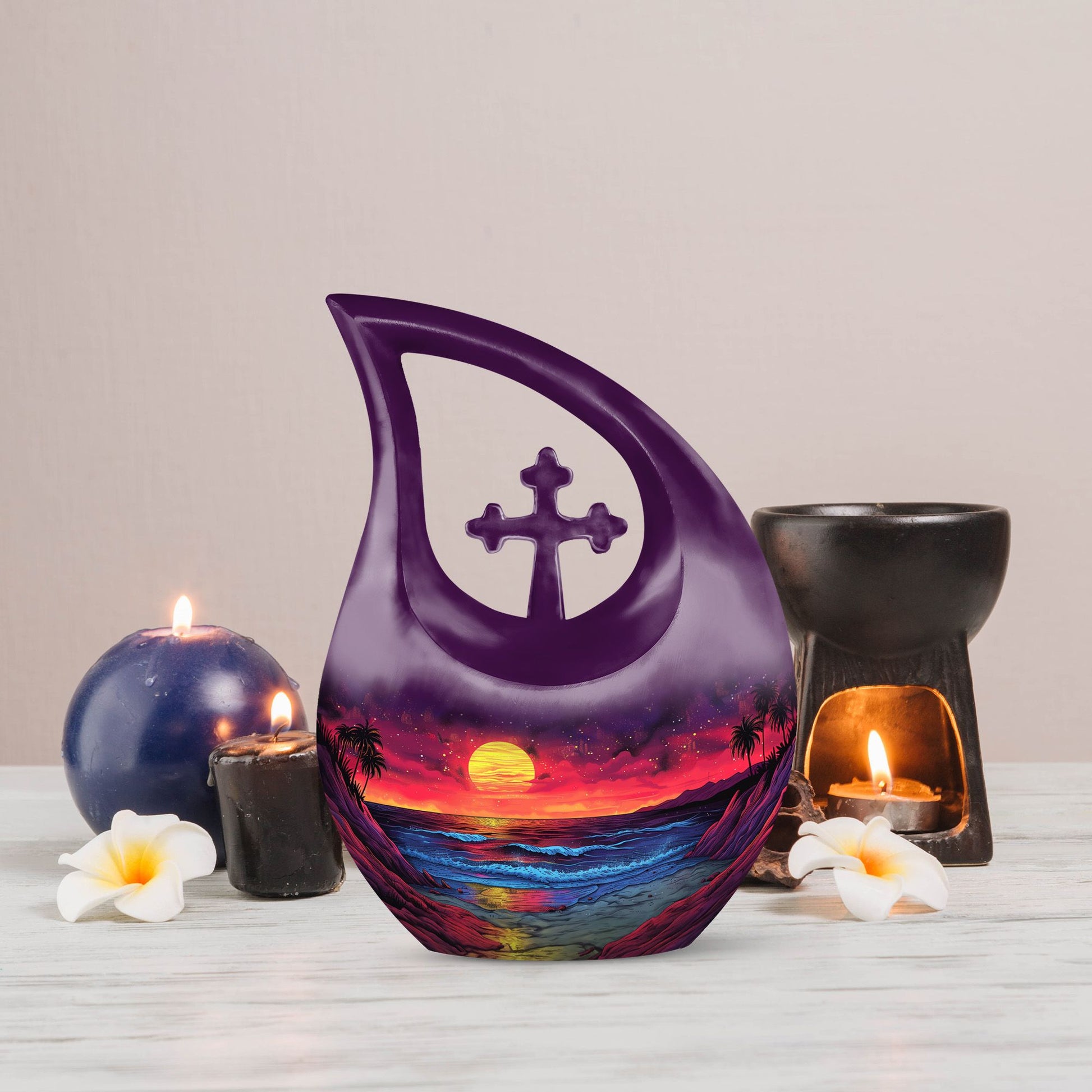 10-inch Crimson Moon Urn 