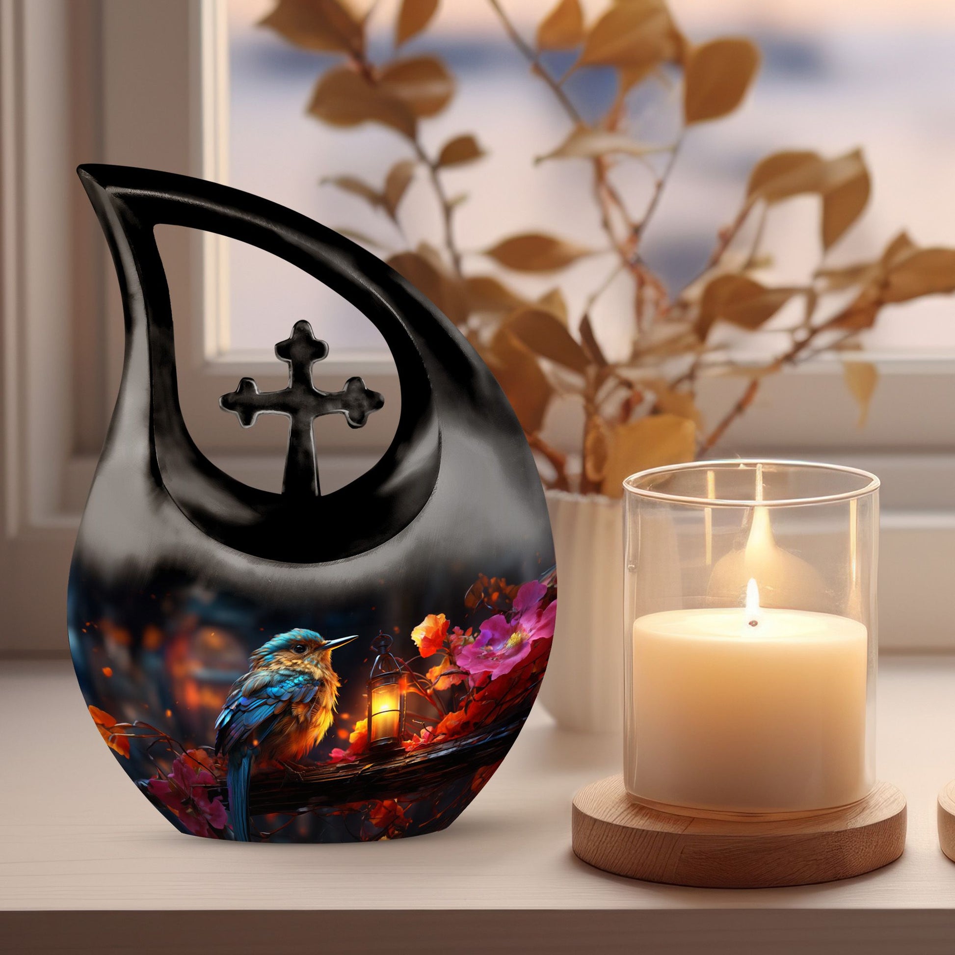 Kingfisher's Glow Mini Urn