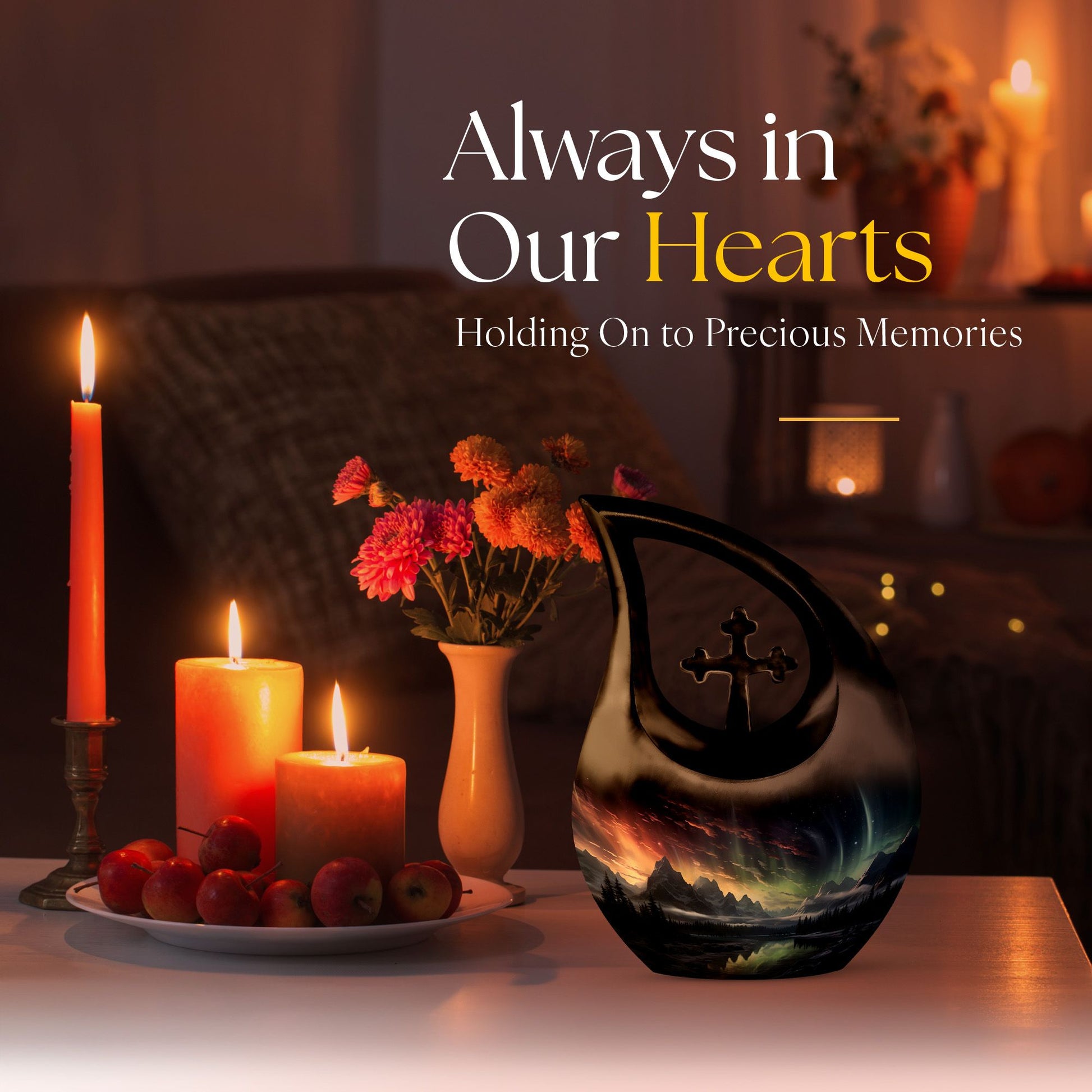 10-inch Aurora Miracles Over Urn 