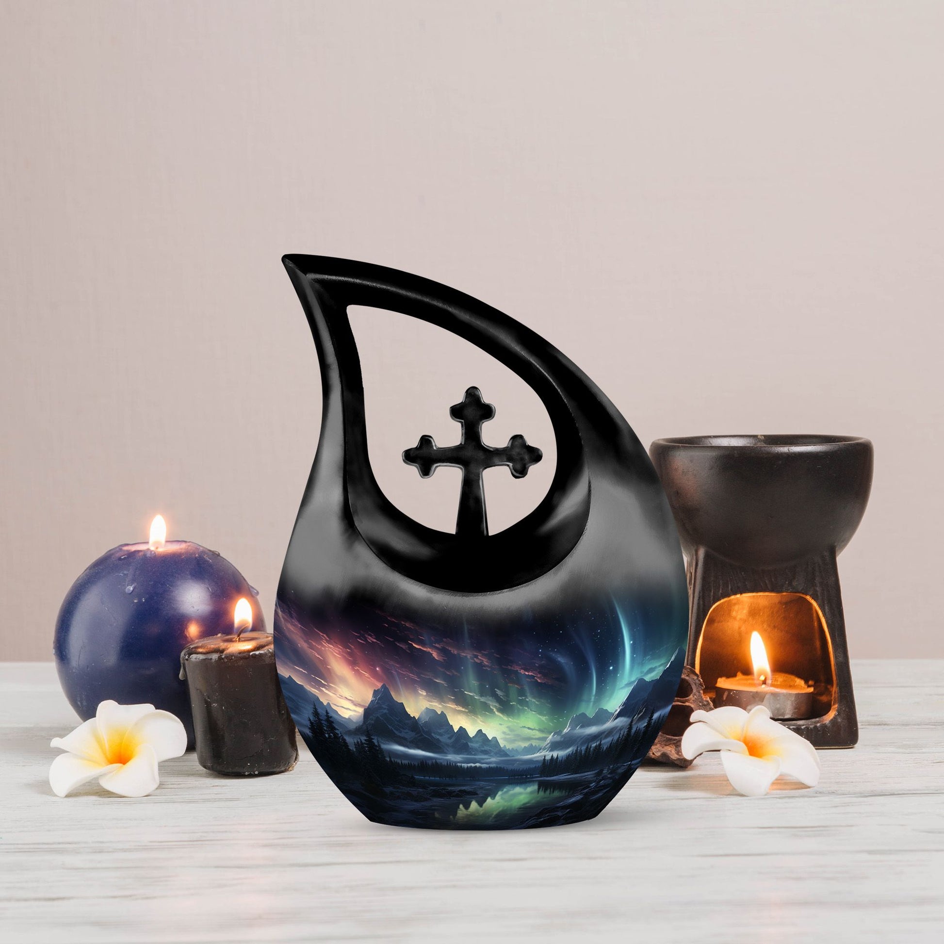 10-inch Aurora Miracles Over Urn 