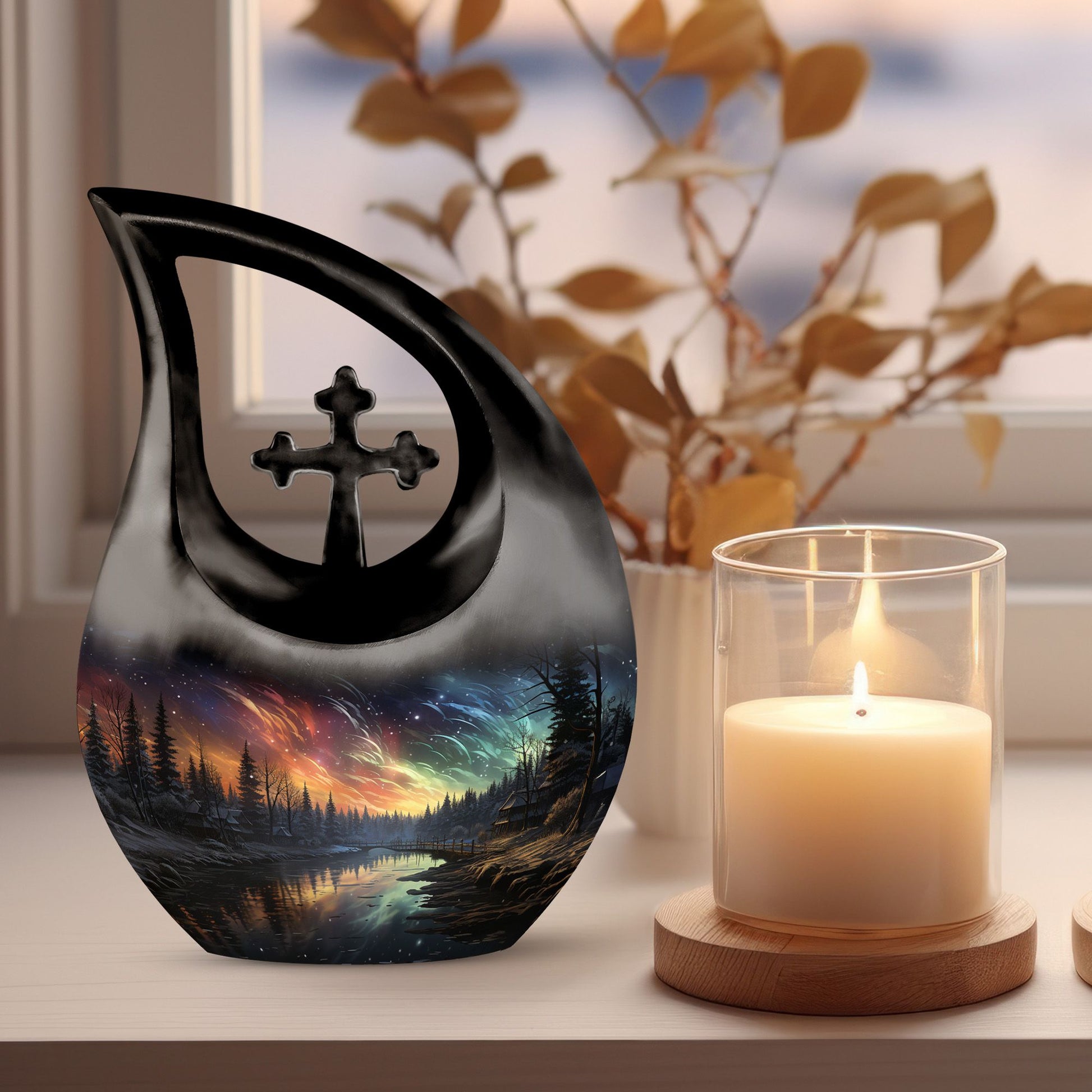 Aurora's Embrace Over medium 10-inch urn,