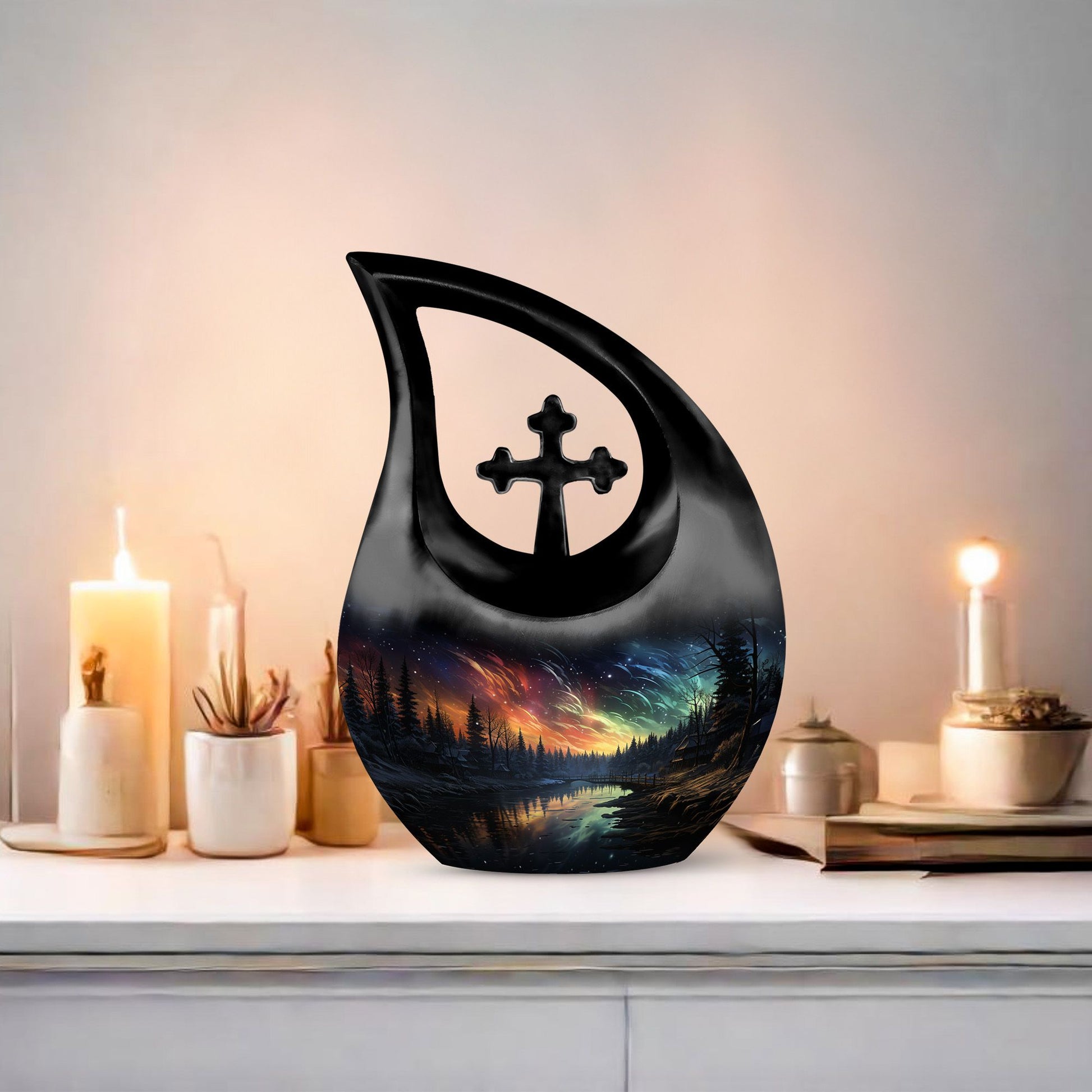 Aurora's Embrace Over medium 10-inch urn,