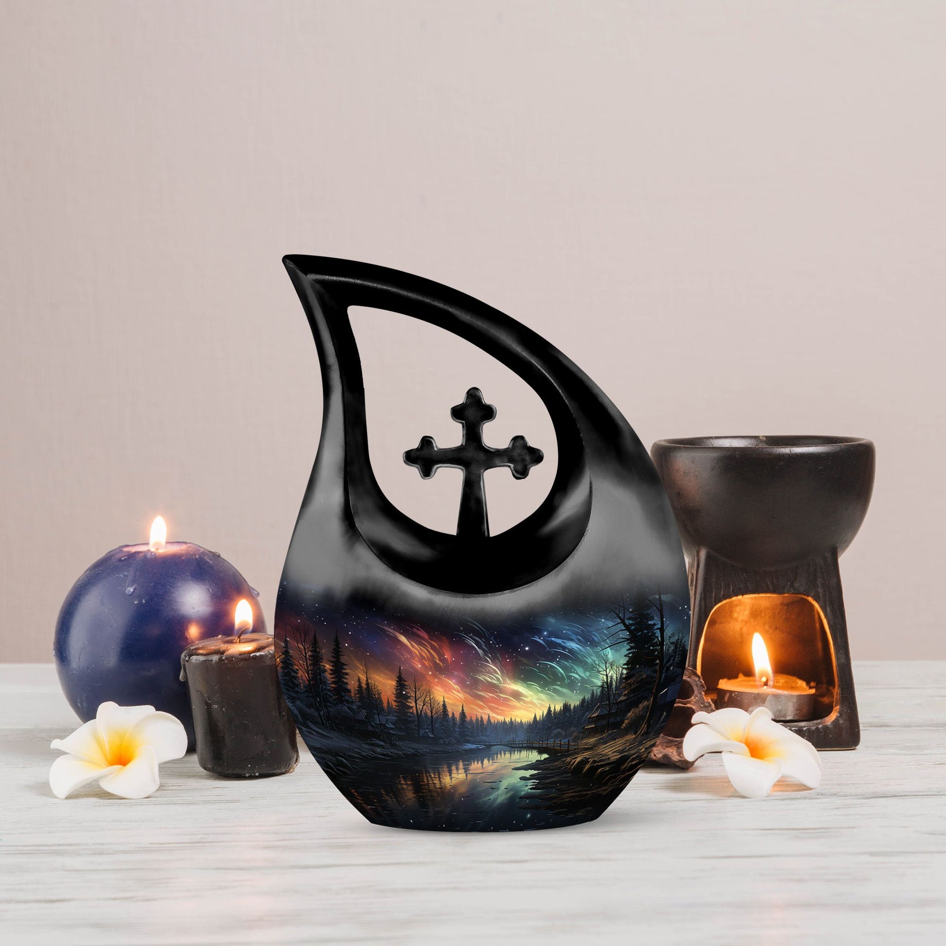 Aurora's Embrace Over medium 10-inch urn,