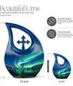 10 Inch Majestic Northern LightsMemorial Urn, 