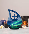 10 Inch Majestic Northern LightsMemorial Urn, 