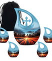 Dusk To Dawn, 10 inch cross drop mini cremation urn