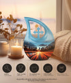 Dusk To Dawn, 10 inch cross drop mini cremation urn