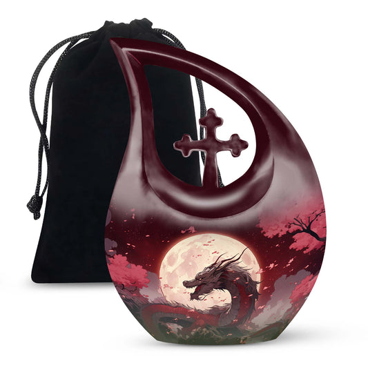 Crimson Moonrise Theme Urn