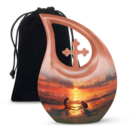 Sunset Heart Creation Memorial Urn for Ashes