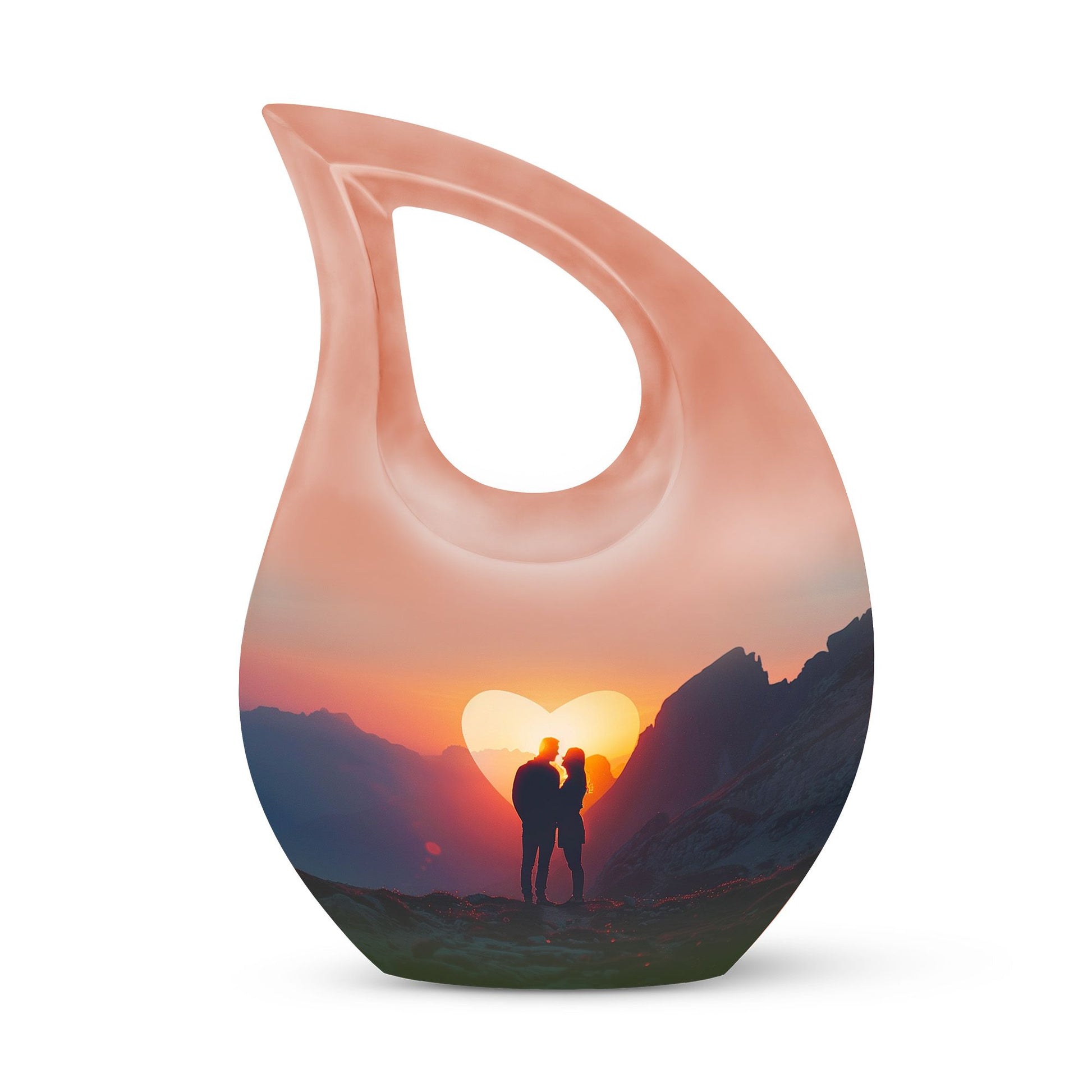 Mountain Silhouette Love memorial urn