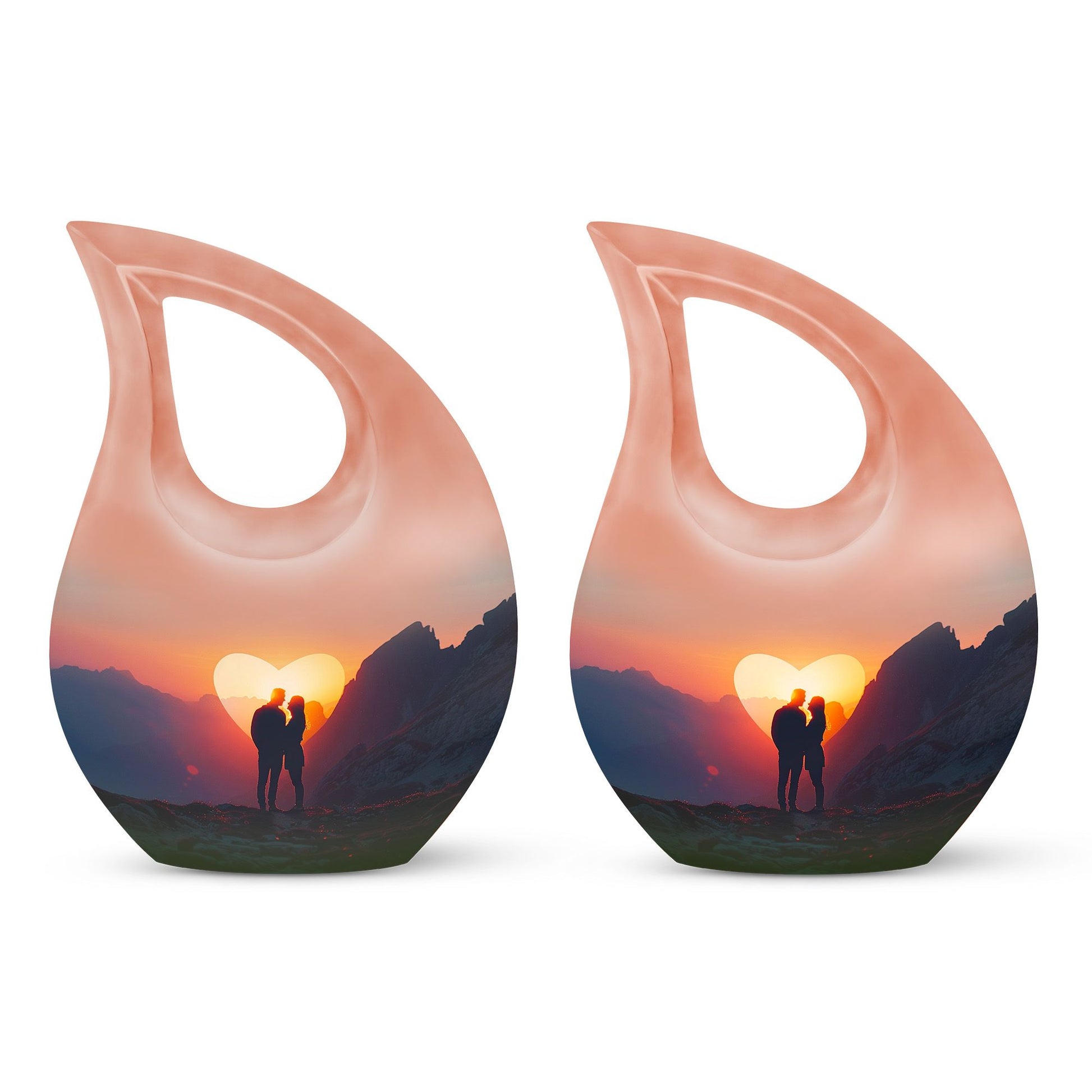 Mountain Silhouette Love memorial urn