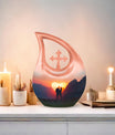 Mountain Silhouette Love memorial urn