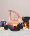 Mountain Silhouette Love memorial urn