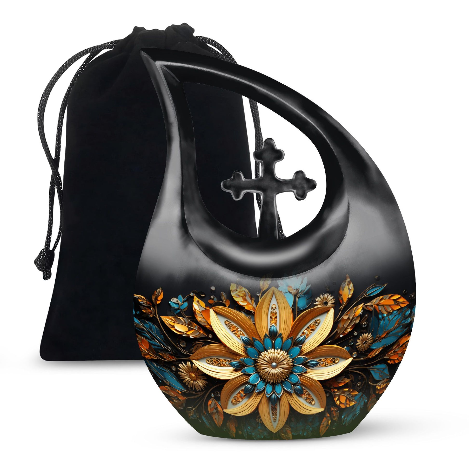 Gilded Petals Urn