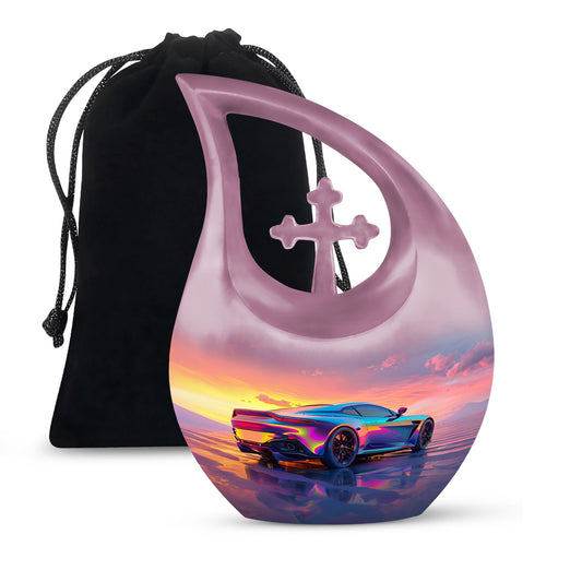 10 inch Chromatic Sunset Reflections Urn 