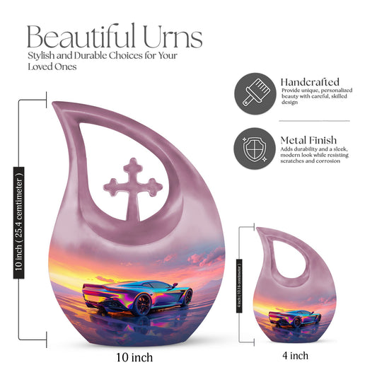 10 inch Chromatic Sunset Reflections Urn 