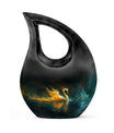 Cosmic Fire Swan Urn 