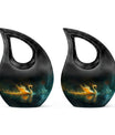 Cosmic Fire Swan Urn 