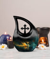 Cosmic Fire Swan Urn 