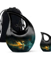 Cosmic Fire Swan Urn 