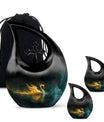 Cosmic Fire Swan Urn 