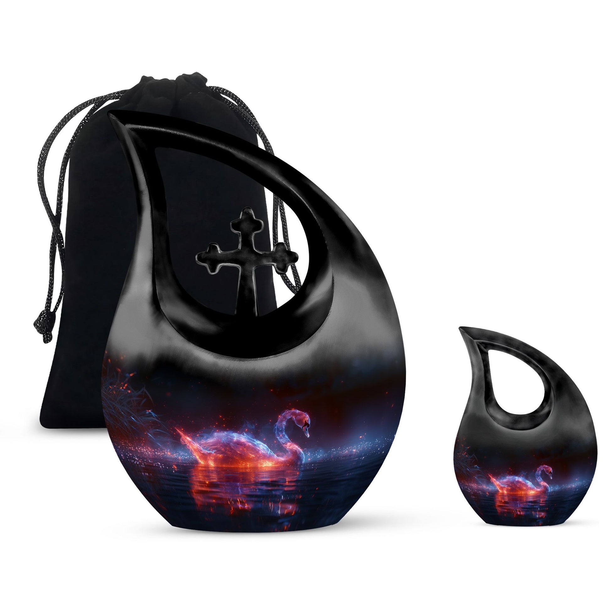 10-inch Ethereal Swan Embers Urn