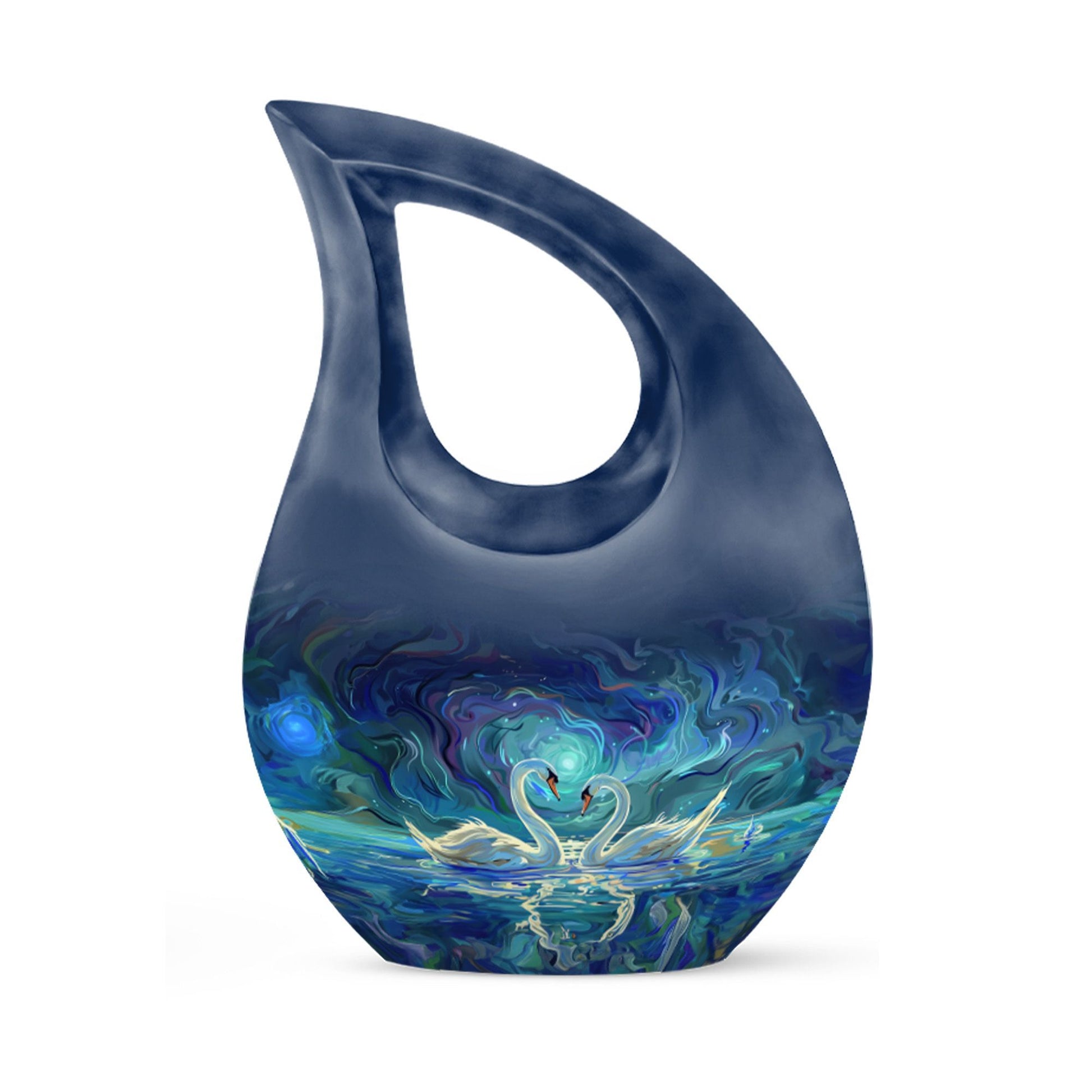 10-inch Swirling Swan Nebula Urn 