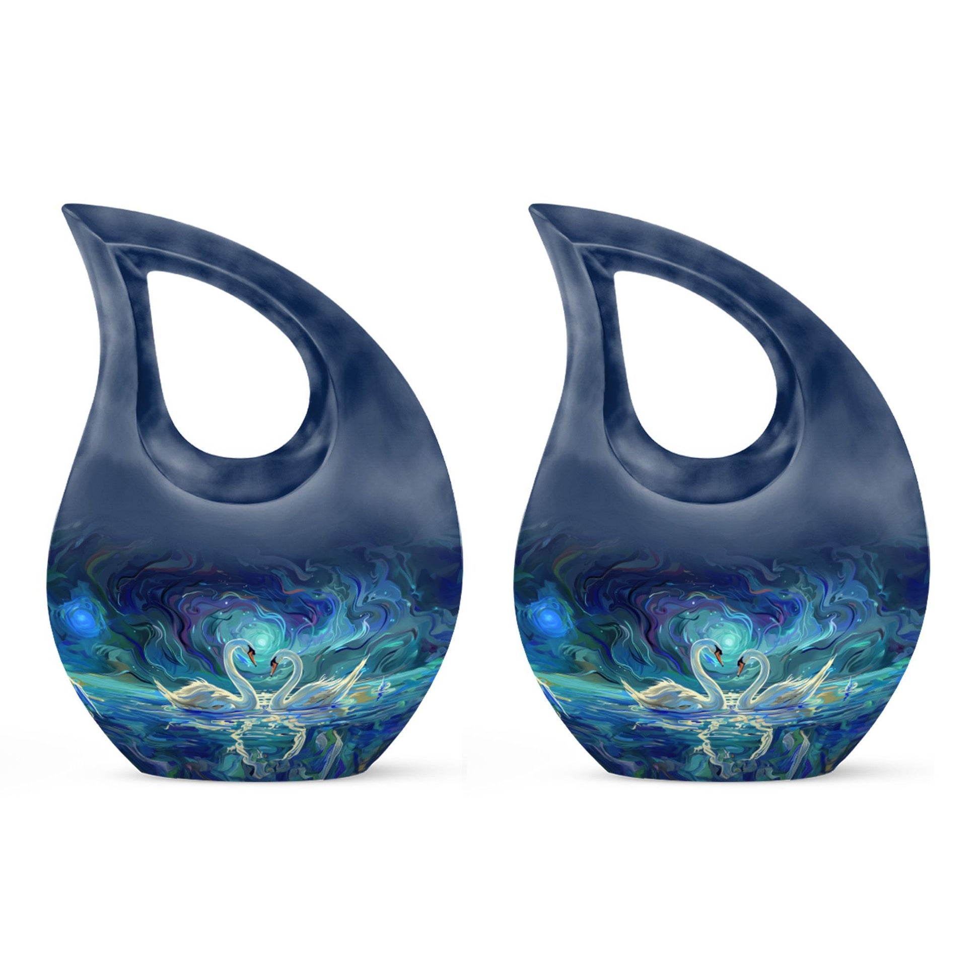 10-inch Swirling Swan Nebula Urn 