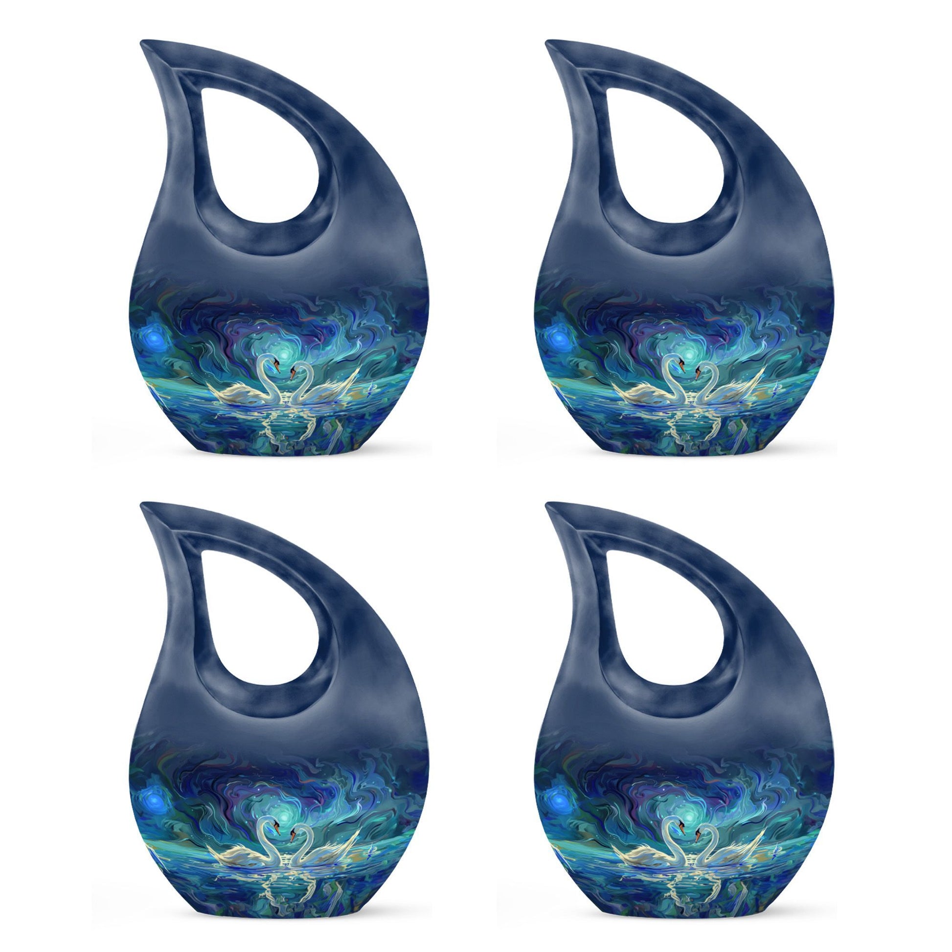 10-inch Swirling Swan Nebula Urn 