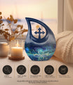 10-inch Swirling Swan Nebula Urn 