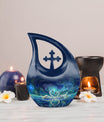 10-inch Swirling Swan Nebula Urn 